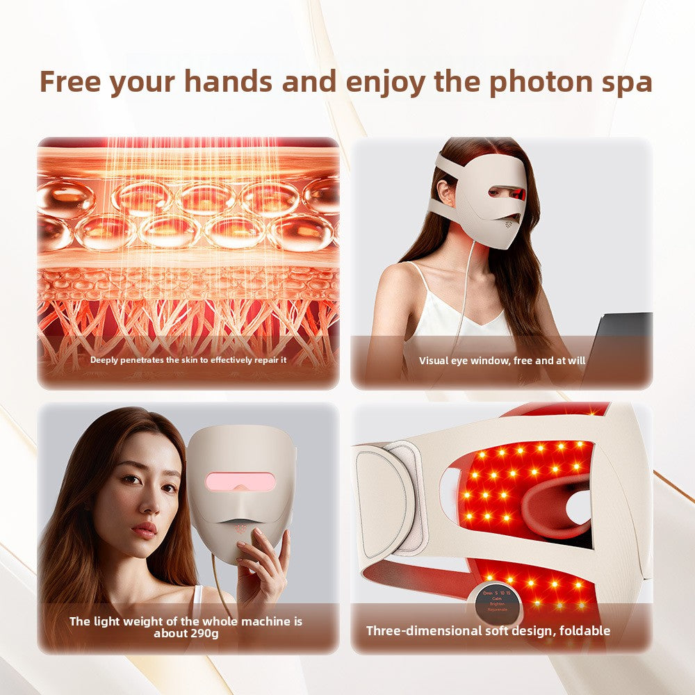 LED Red Light Therapy Face Mask Anti-Aging Collagen